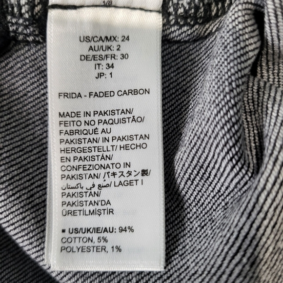 The Drop Frida Jeans Relaxed Carbon Wash Size 24" - Picture 8 of 10